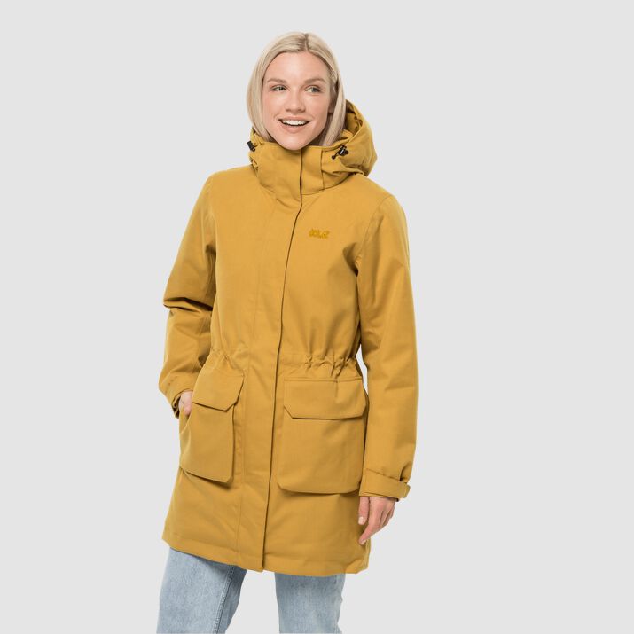 Jack Wolfskin Womens Fierce Wind Winter Parka Gold 851609TEV